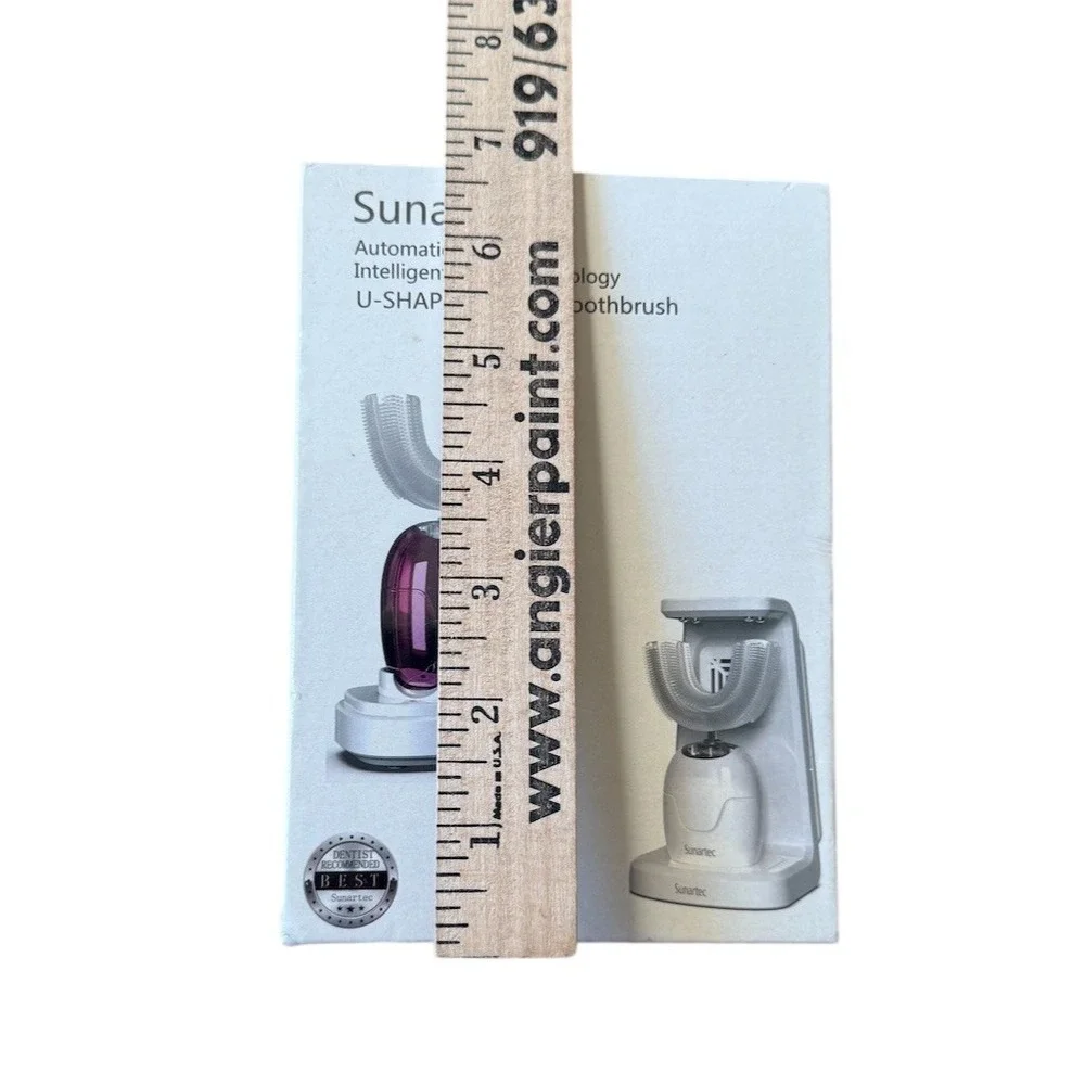 Sunartec U-Shaped Smart Automatic Electric Toothbrush Kit White w/ Base NIB